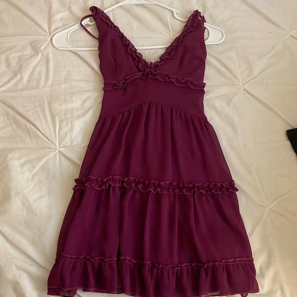 Lucy in the Sky Michaela Ruched Ruffle Dress